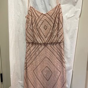 Beaded Blush Pink mini dress